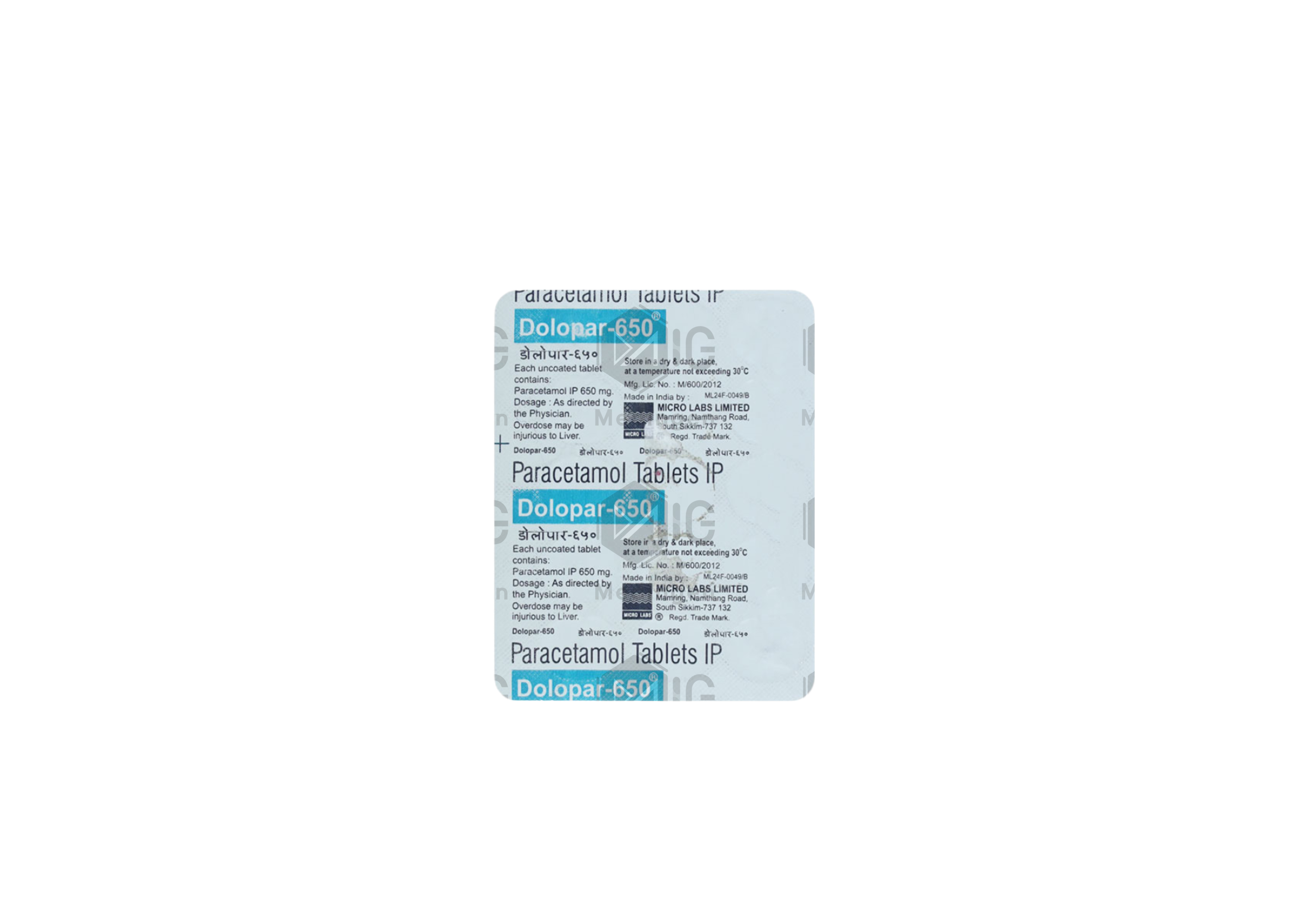 DOLOPAR 650MG